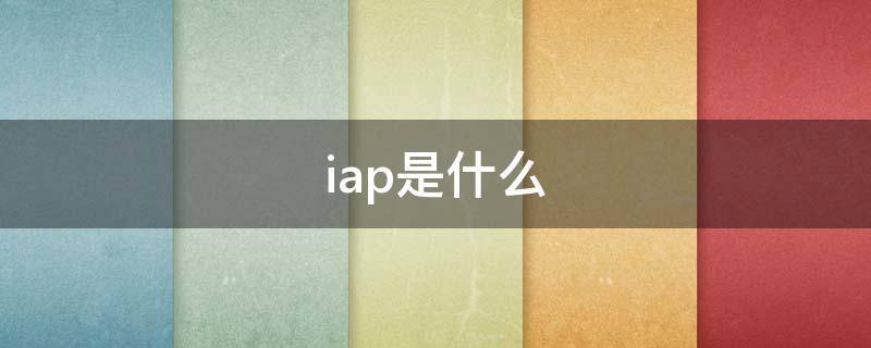 iap是什么 iap是什么考试的缩写