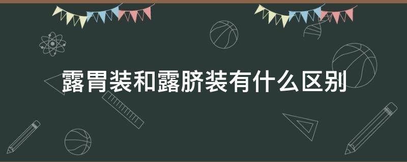 露胃装和露脐装有什么区别（露脐装跟露胃装的区别）