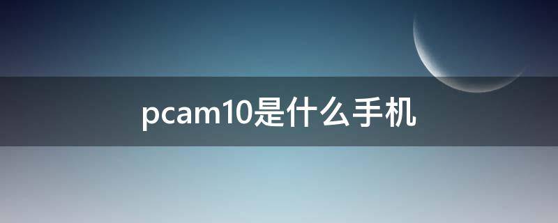 pcam10是什么手机 pcam100是什么手机型号