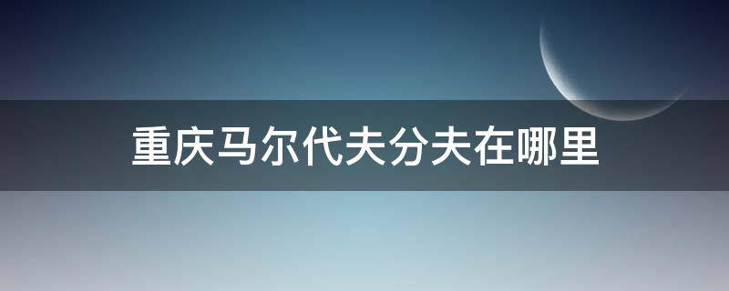 重庆马尔代夫分夫在哪里（重庆马尔代夫分夫在哪里啊）