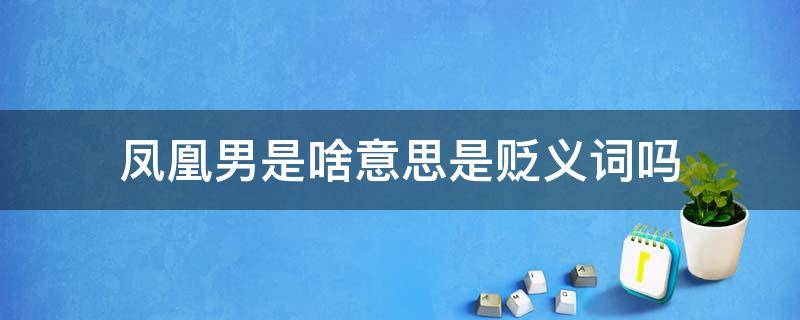 凤凰男是啥意思是贬义词吗 凤凰男贬义是什么意思