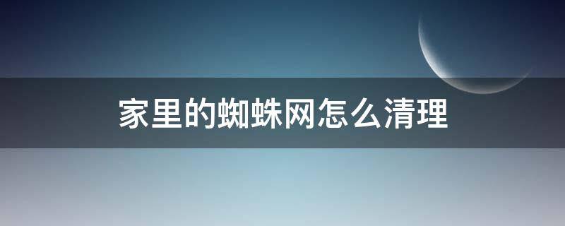 家里的蜘蛛网怎么清理（家中蜘蛛网怎么清理）