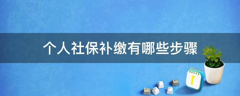 个人社保补缴有哪些步骤（个人补缴社保补缴哪几项）