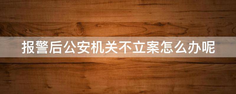 报警后公安机关不立案怎么办呢（报案了公安机关迟迟不立案怎么办）