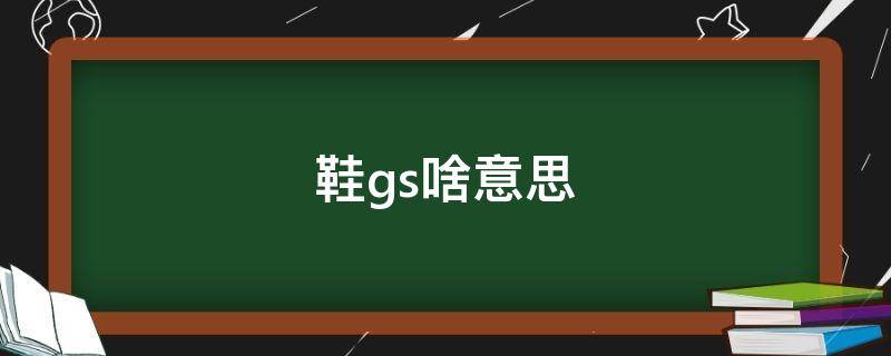 鞋gs啥意思 GS鞋是啥意思