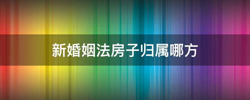 新婚姻法房子归属哪方 新婚姻法房子归属问题婚后买的房子