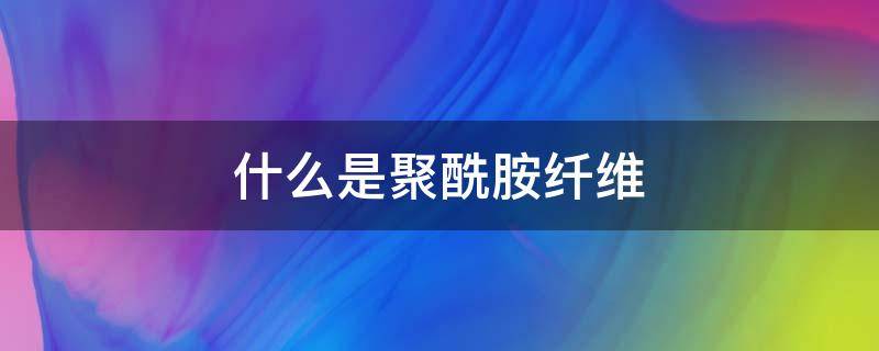 什么是聚酰胺纤维 什么叫聚酰胺纤维