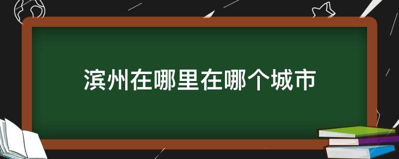 滨州在哪里在哪个城市 滨州的市区在哪