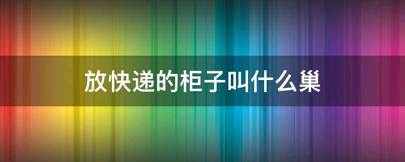 放快递的柜子叫什么巢 丰巢是一个快递一个柜子吗