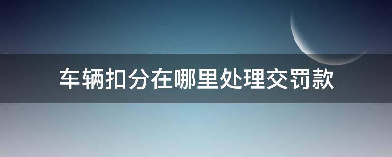 车辆扣分在哪里处理交罚款（车辆违章扣分交罚款在哪里处理?）