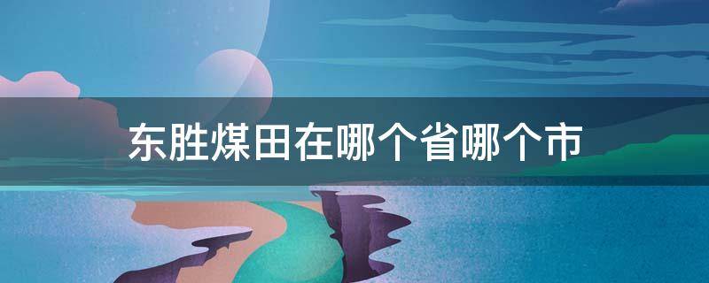 东胜煤田在哪个省哪个市 胜利煤田在哪个省