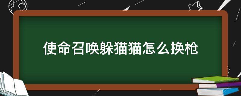 使命召唤躲猫猫怎么换枪 使命召唤躲猫猫教程