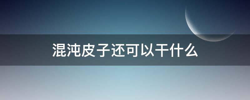 混沌皮子还可以干什么（馄饨皮还能做什么）