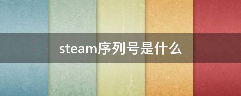 steam序列号是什么 steam序列号是什么样子的