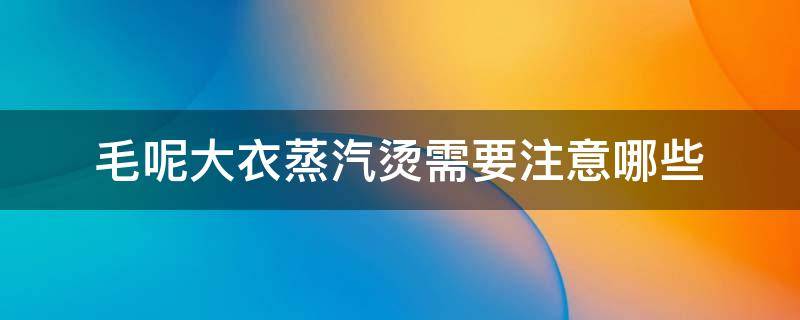 毛呢大衣蒸汽烫需要注意哪些（毛呢大衣可以蒸汽熨烫吗）