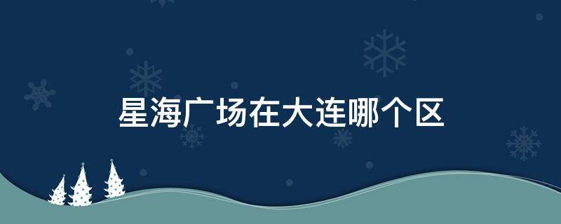 星海广场在大连哪个区（大连星海广场在大连哪个区）