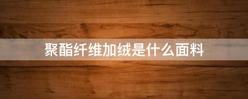 聚酯纤维加绒是什么面料 聚酯纤维加绒面料图片