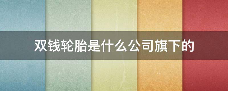 双钱轮胎是什么公司旗下的（双钱轮胎旗下有几个品牌）