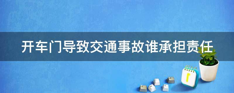 开车门导致交通事故谁承担责任 开车门导致的车祸