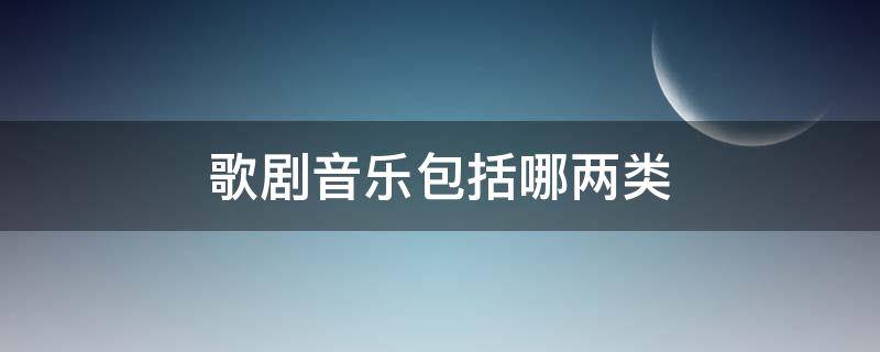 歌剧音乐包括哪两类（歌剧音乐包括哪两大类?）