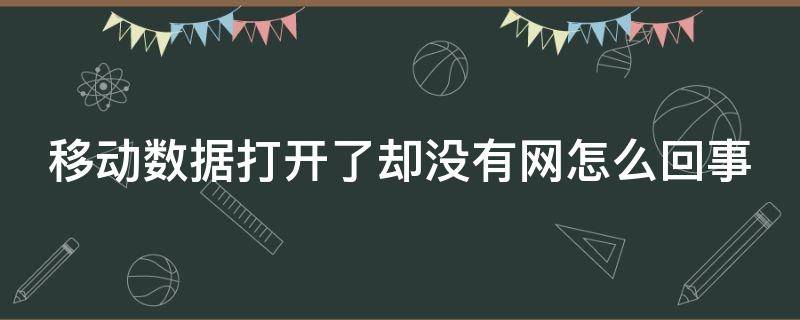 移动数据打开了却没有网怎么回事 安卓手机移动数据打开了却没有网怎么回事