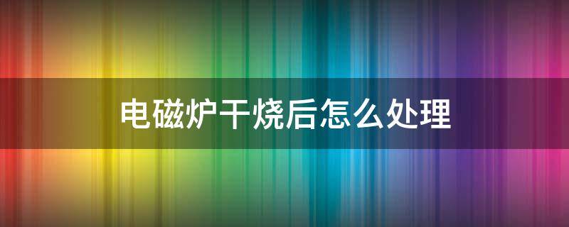 电磁炉干烧后怎么处理 电磁炉干烧后怎么处理方法