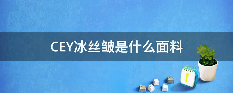 CEY冰丝皱是什么面料 冰丝皱是什么面料图片