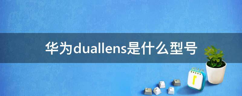 华为duallens是什么型号 华为duallens是什么型号多少钱