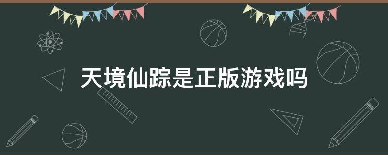 天境仙踪是正版游戏吗（天境仙踪是真的吗）