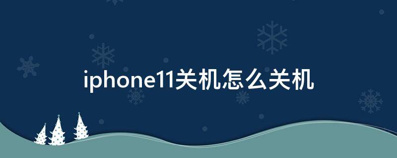 iphone11关机怎么关机 iPhone11 如何关机