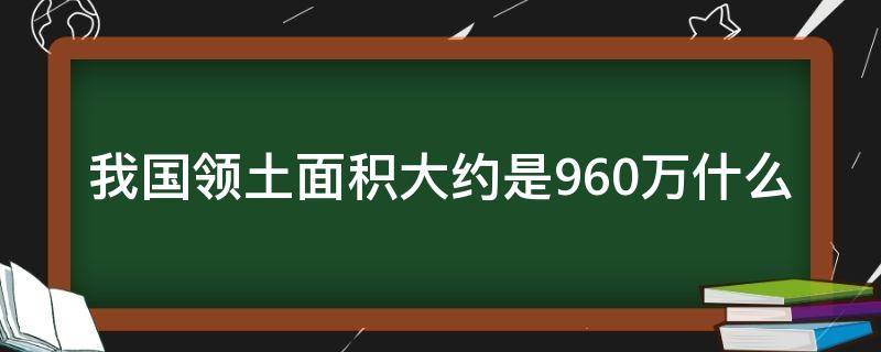 我国领土面积大约是960万什么 我国领土面积大约是960万什么单位