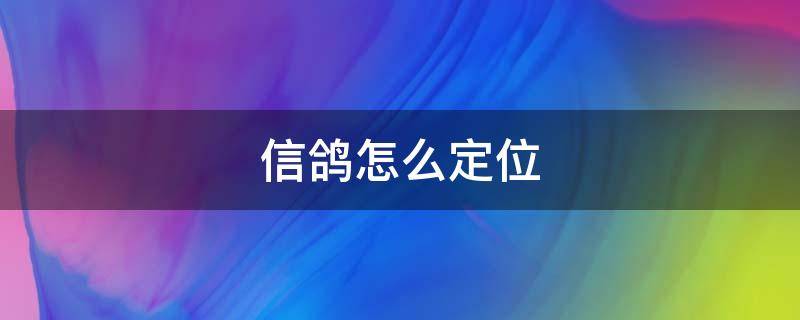 信鸽怎么定位 信鸽有没有定位系统