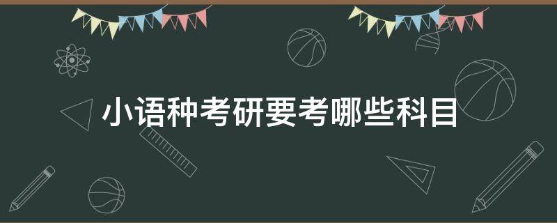 小语种考研要考哪些科目（学小语种专业的考研后主要学什么）