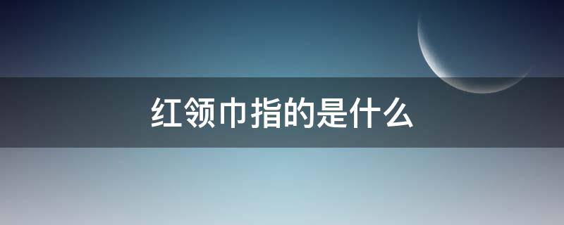 红领巾指的是什么（红领巾真好课文红领巾指的是什么）