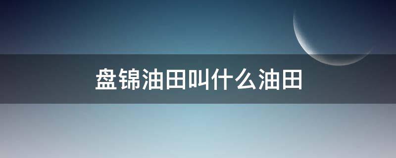 盘锦油田叫什么油田（盘锦油田有几个采油厂）