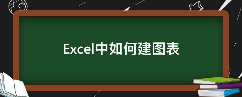 Excel中如何建图表（excel怎么建立图表）