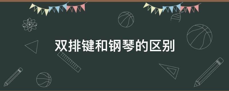 双排键和钢琴的区别 双排键琴和钢琴的区别