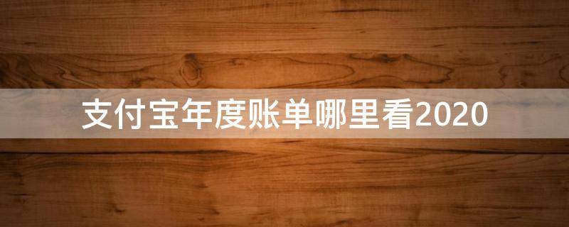 支付宝年度账单哪里看2020 支付宝年度账单哪里看2020动画