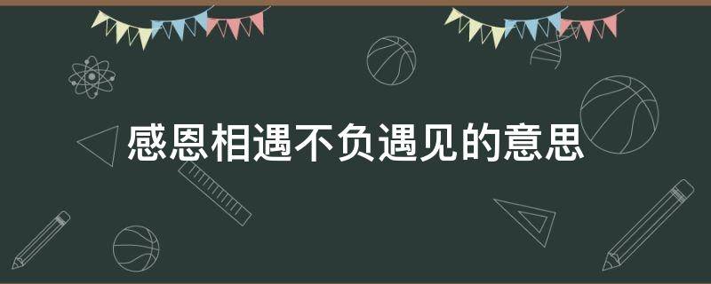 感恩相遇不负遇见的意思（感恩相识不负遇见什么意思）