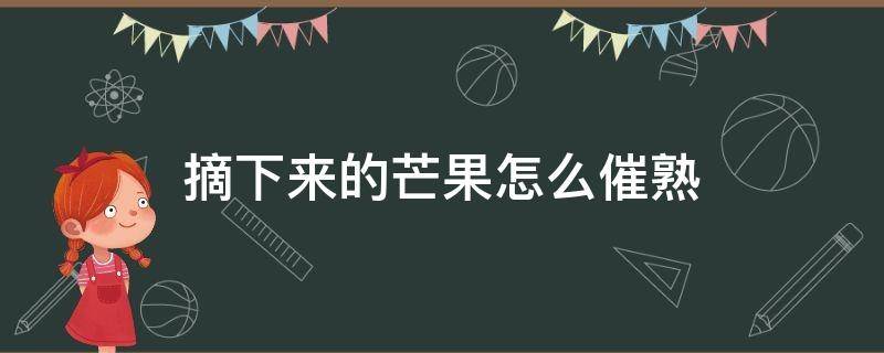 摘下来的芒果怎么催熟 摘下来的芒果怎么放熟的快