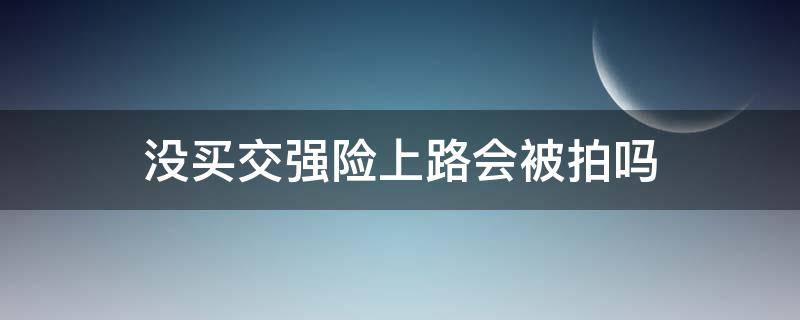 没买交强险上路会被拍吗 交强险不买上路会被拍吗