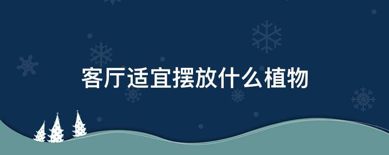 客厅适宜摆放什么植物（客厅最宜摆放什么植物）