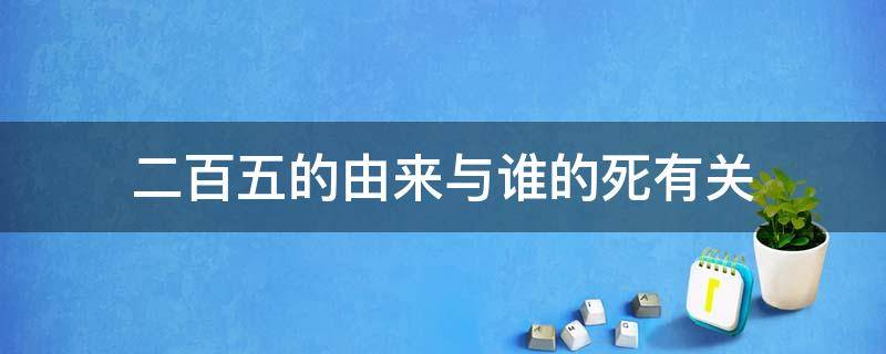 二百五的由来与谁的死有关 二百五的由来与谁的死有关 视频