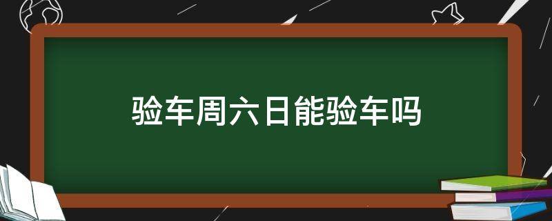 验车周六日能验车吗（周末能不能验车）