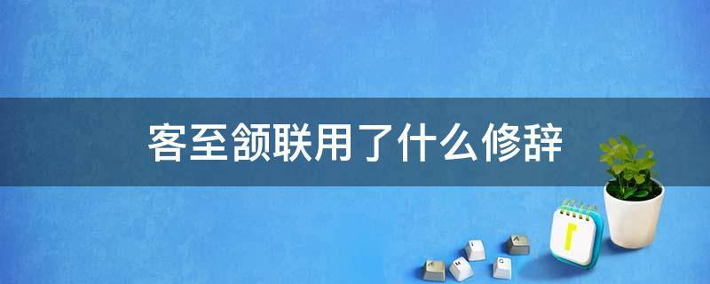 客至颔联用了什么修辞（颔联运用了什么修辞手法）