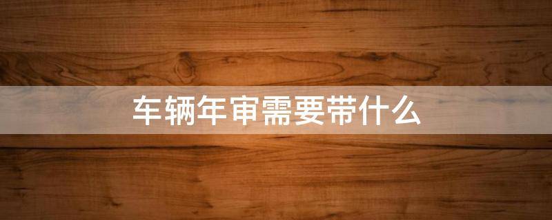 车辆年审需要带什么（车辆年审需要带什么资料2021）