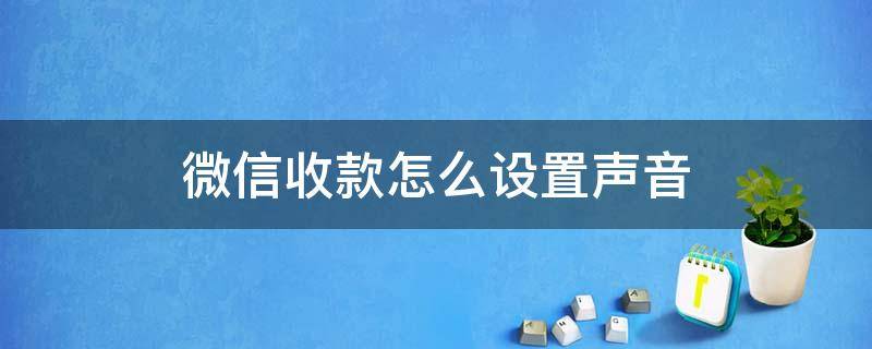 微信收款怎么设置声音 微信收款怎么设置声音播报
