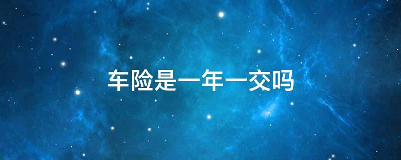 车险是一年一交吗（车保险是一年一交还是一个月一交）