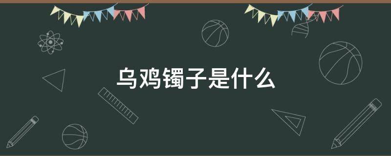 乌鸡镯子是什么（乌鸡镯子是什么材料）
