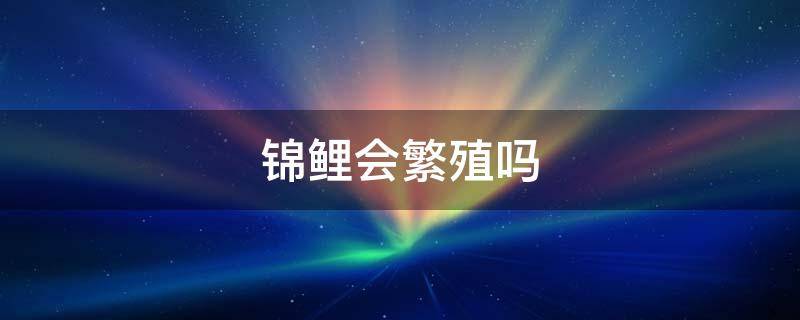锦鲤会繁殖吗（家养的锦鲤会繁殖吗）